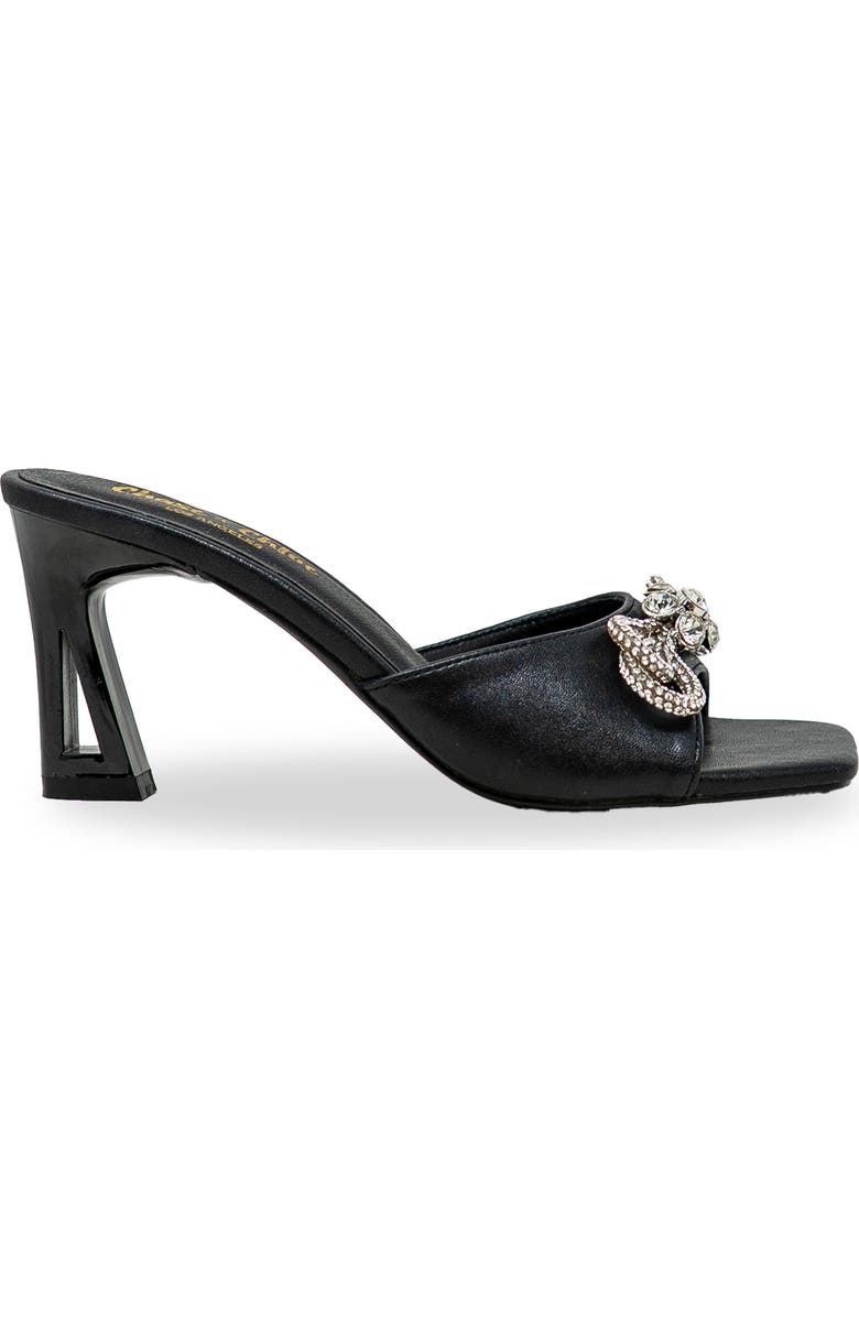 CHASE AND CHLOE Arabella Rhinestone Bow Mule Sandal, Alternate, color,