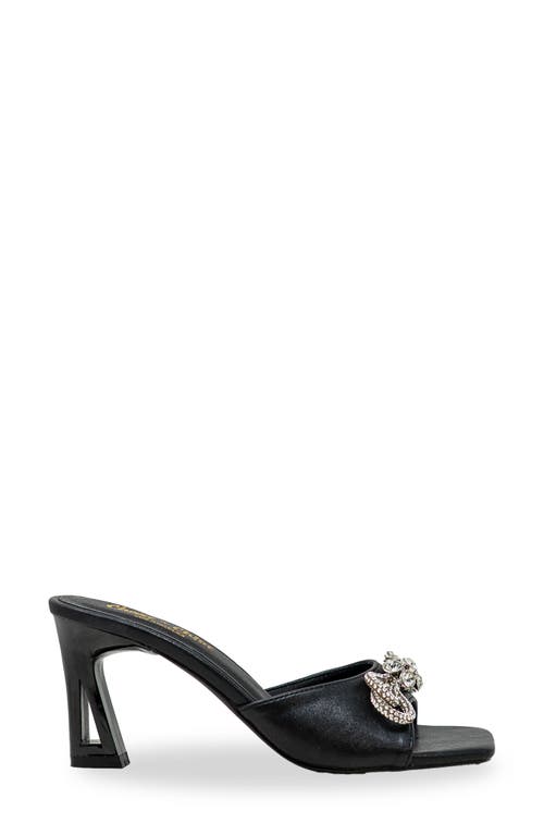 CHASE & CHLOE CHASE AND CHLOE ARABELLA RHINESTONE BOW MULE SANDAL 