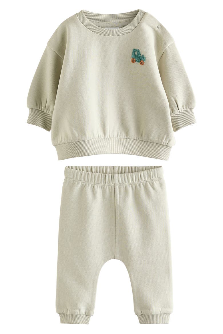 Tractor Emblem Sweatshirt & Sweatpants Set, Main, color, GREEN