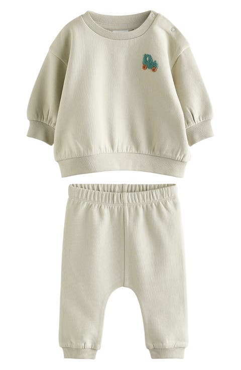 Tractor Emblem Sweatshirt & Sweatpants Set (Baby)