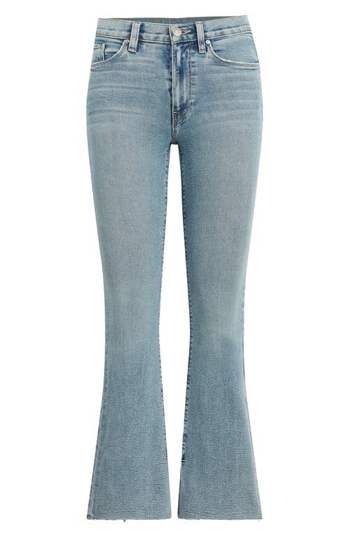 Hudson Jeans Barbara Raw Hem High Waist Bootcut Jeans In Blue