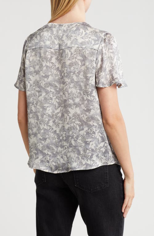 Pleione V-neck Button Top In Black