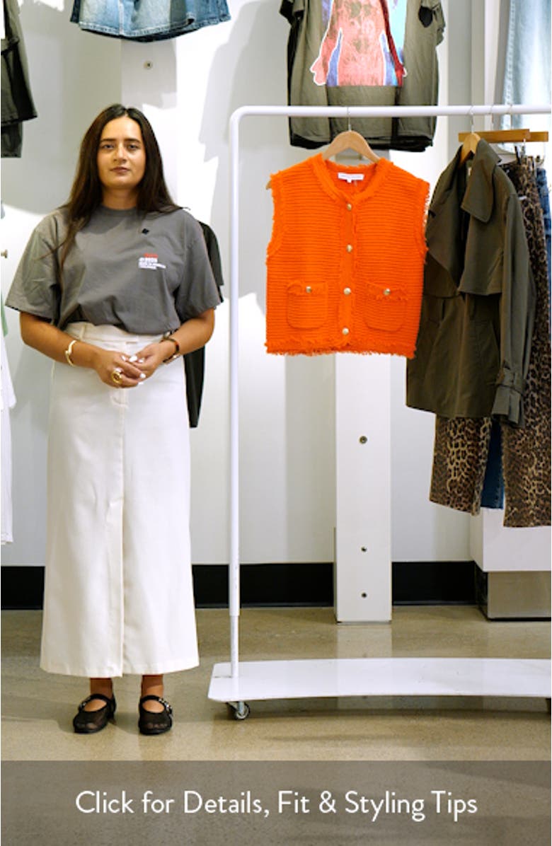 Fringe Detail Knit Vest, sales video thumbnail