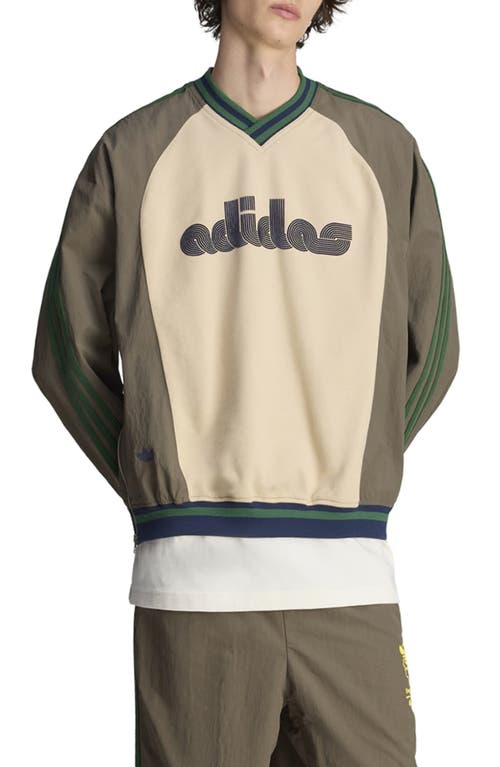 Adidas X Braindead Gender Inclusive Colorblock Graphic Sweatshirt