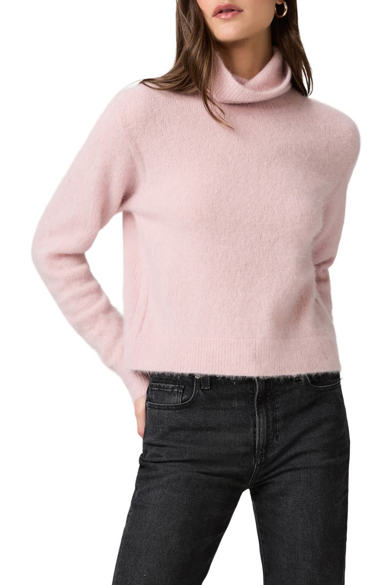 PAIGE Viviana Turtleneck Crop Sweater, Main, color, Blush Pink