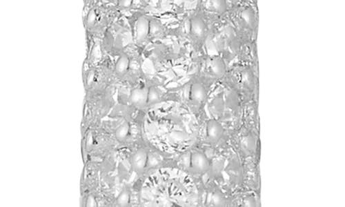 Chloe & Madison Chloe And Madison Large Pavé Hoop Earrings In Silver