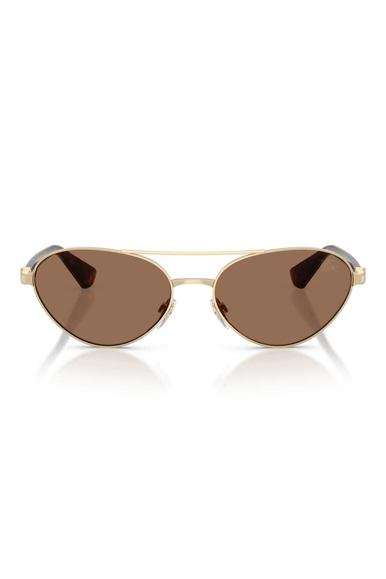 58mm Pilot Sunglasses, Main, color, LIGHT GOLD