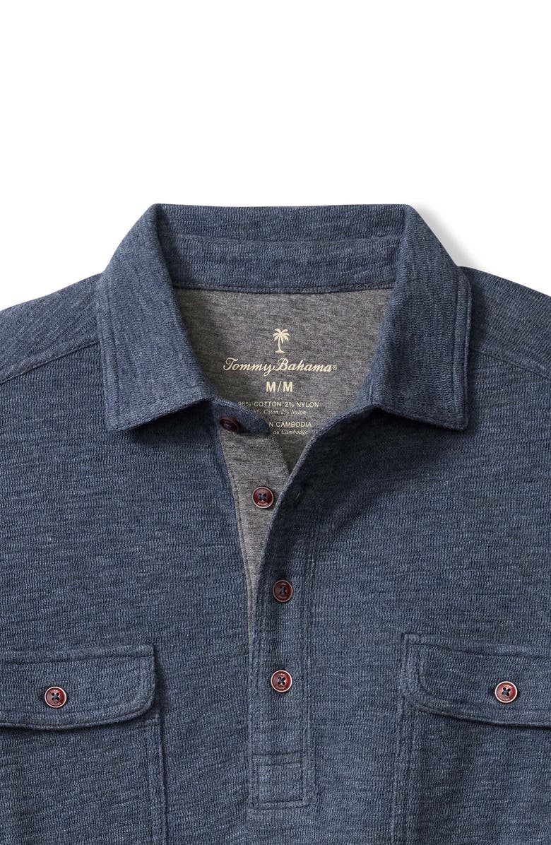 Tommy Bahama Penn Cove Long Sleeve Polo, Alternate, color, Insignia Blue Heather