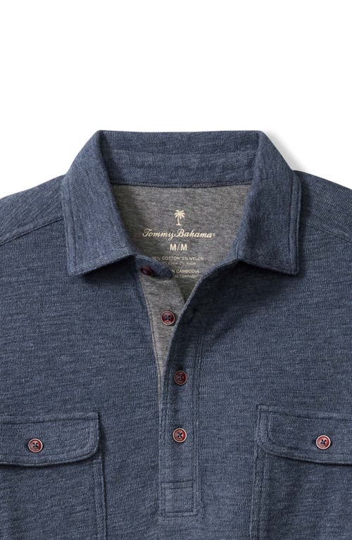 Tommy Bahama Penn Cove Long Sleeve Polo In Blue