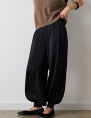 Whistles High Rise Satin Balloon Leg