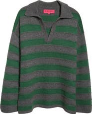 The Elder Statesman Dume Stripe Cashmere Rugby Sweater