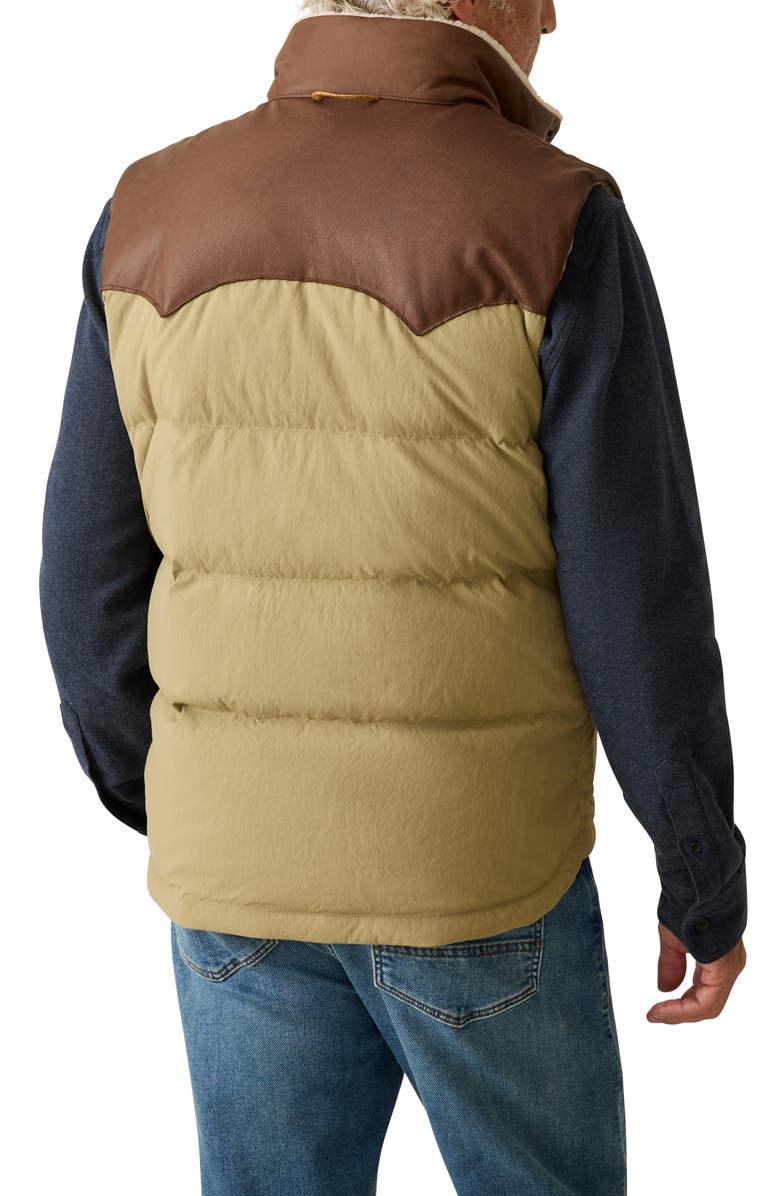 Faherty Range Colorblock Down Vest, Alternate, color, 