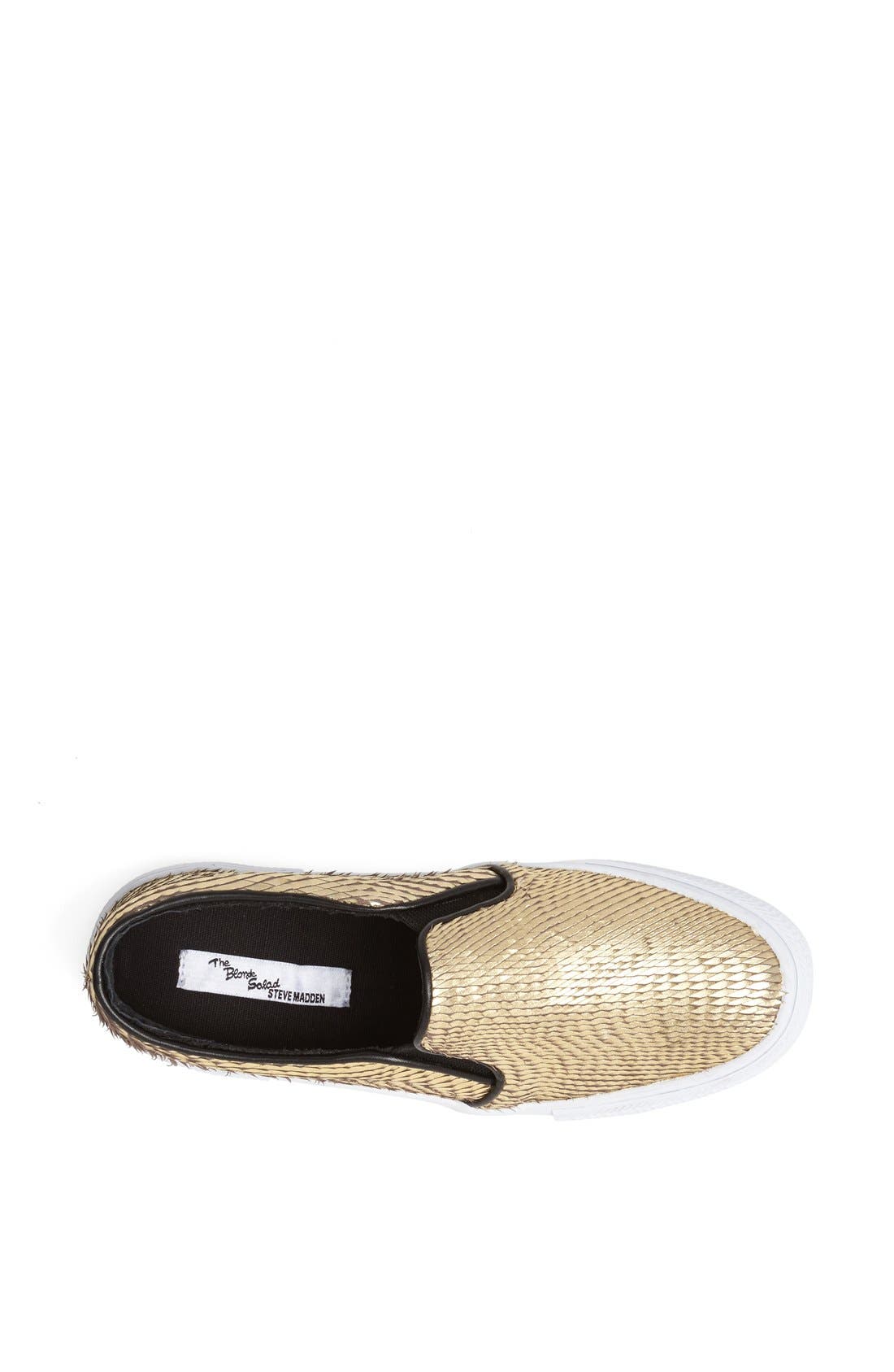 The Blonde Salad x Steve Madden 'NYC' Sneaker, Alternate, color, GOLD LEATHER