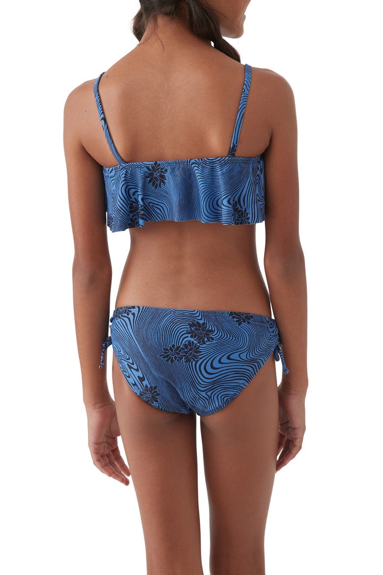 Kids' Winter Waves Ruffle Two-Piece Swimsuit, Alternate, color, CLASSIC BLUE