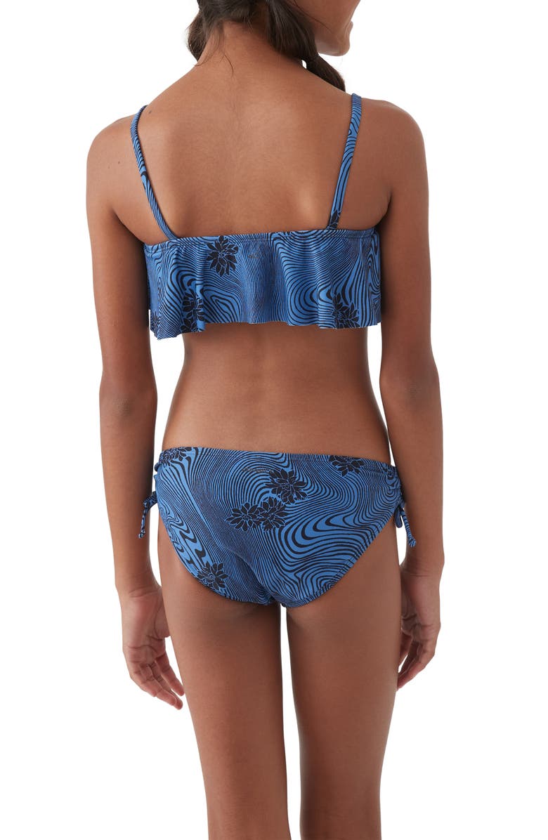 O'Neill Kids' Winter Waves Ruffle Two-Piece Swimsuit, Alternate, color, 