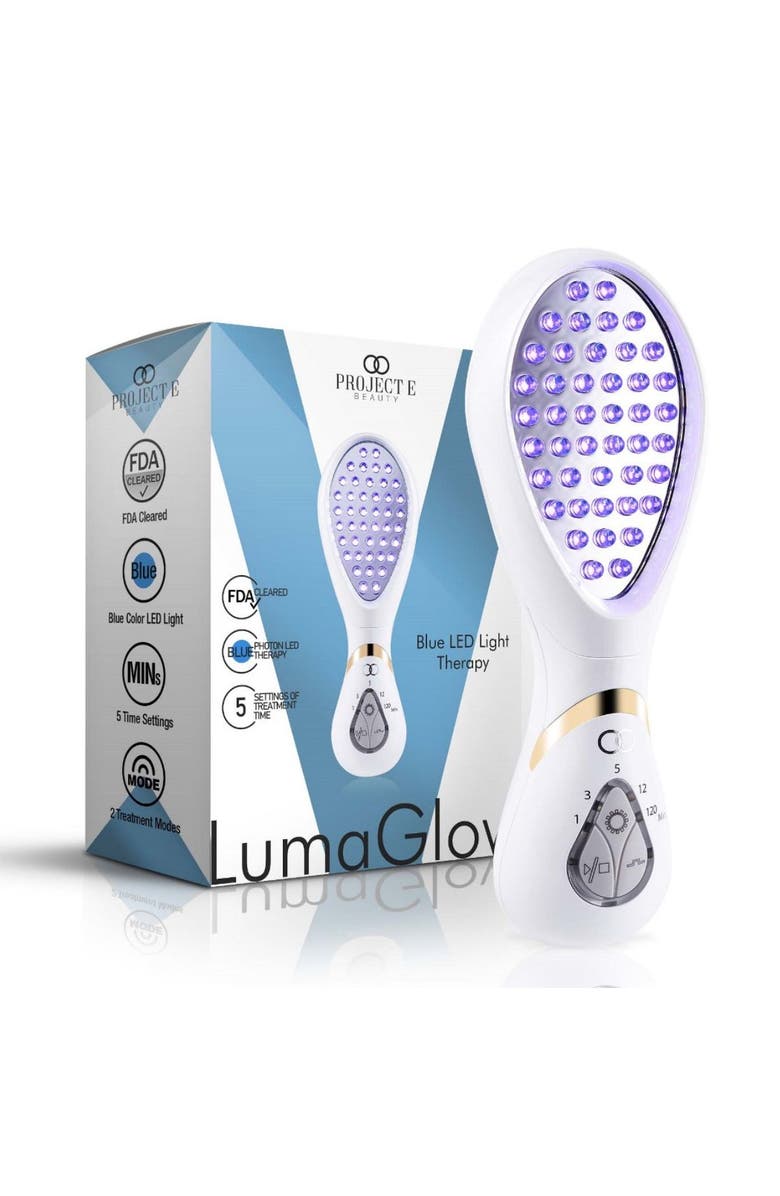 Project E Beauty LumaGlow Blue LED Light Therapy Wand, Main, color, White