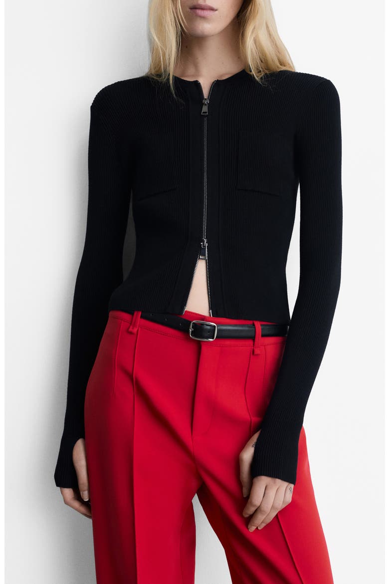 Silunia Knit Jacket, Main, color, BLACK