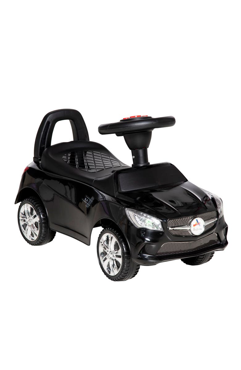Aosom Kids Ride On Push Car with Horn, Music, Headlights, Storage, Main, color, Black