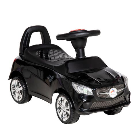Kids Ride On Push Car with Horn, Music, Headlights, Storage