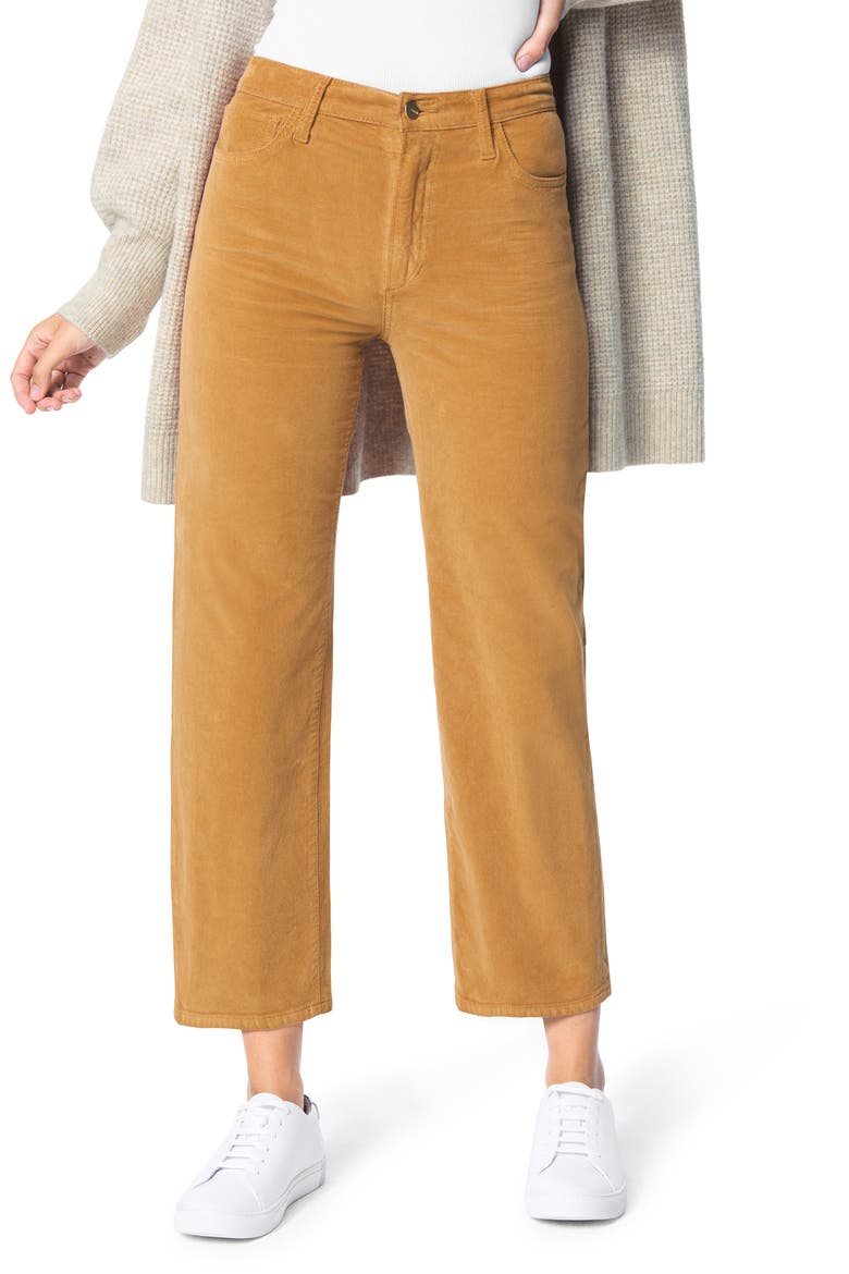 The Blake High Waist Crop Wide Leg Corduroy Jeans, Main, color, BUTTERSCOTCH