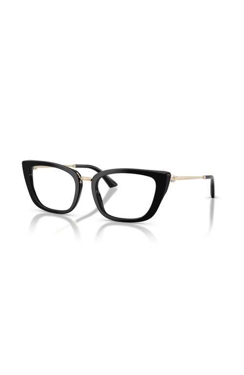Jimmy Choo 52mm Cat Eye Optical Glasses In Black