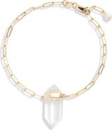 Poppy Finch Quartz Pendant Bracelet