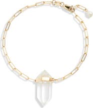 Poppy Finch Quartz Pendant Bracelet