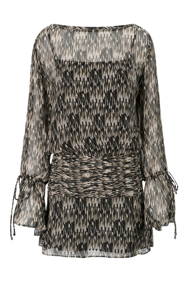 Beatrix Smocked Waist Dress, Main, color, PORCUPINE QUILL