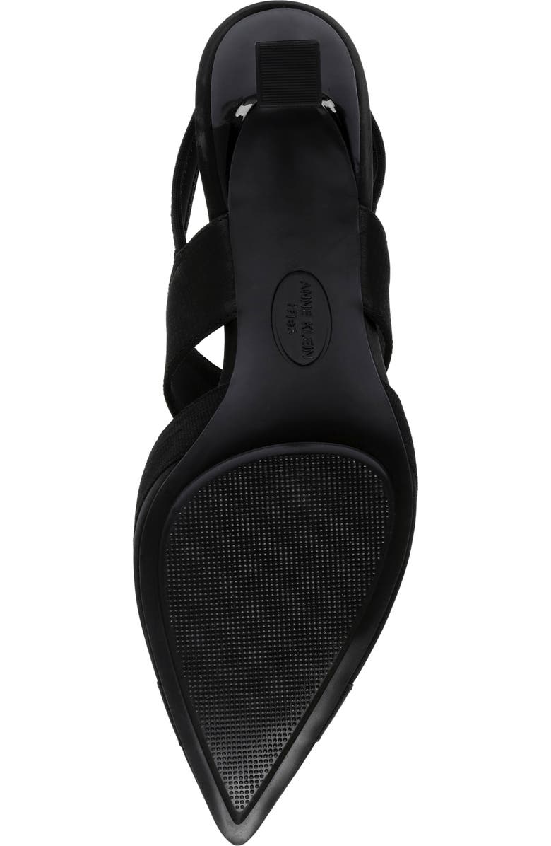 Anne Klein Ireland Kitten Heel Pointed Toe Pump, Alternate, color, Black Fabric