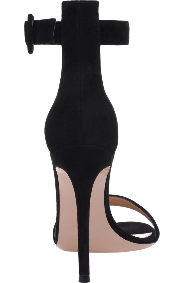 Gianvito Rossi Portofino 105 Sandals, Alternate, color, Black Suede