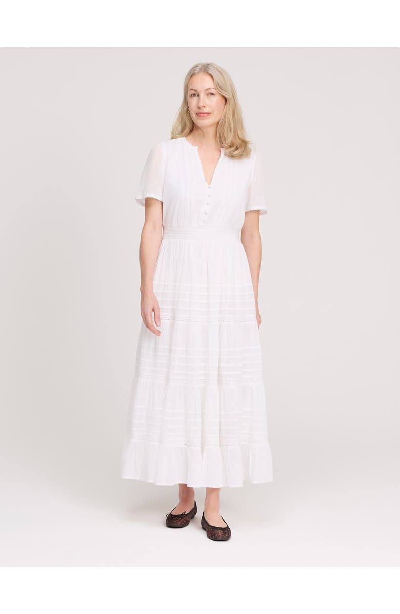 Finery London Juniper Short Sleeve Cotton Midi Dress, Main, color, 