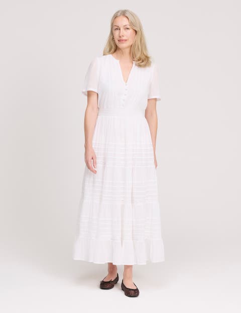 Juniper Short Sleeve Cotton Midi Dress