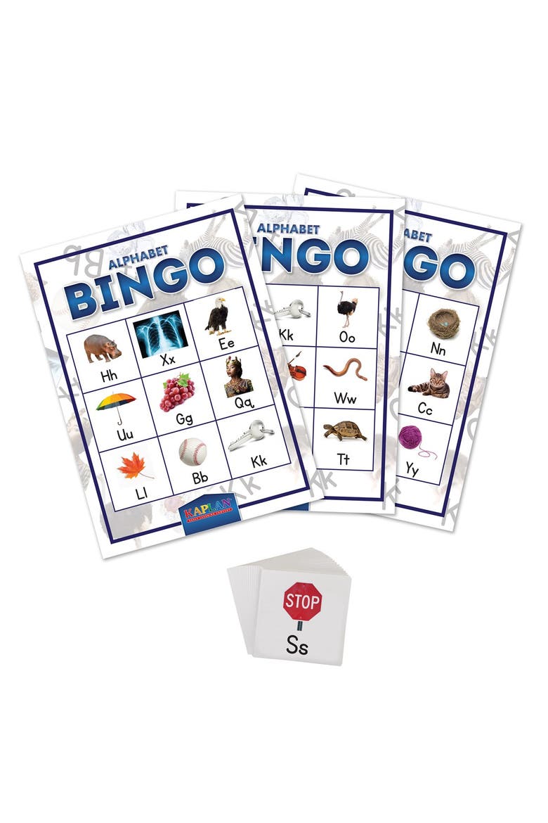 Alphabet Bingo Game, Alternate, color, Blue
