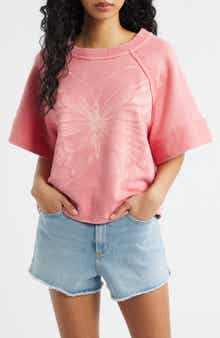 Free People Dahlia Butterfly Graphic Print Top
