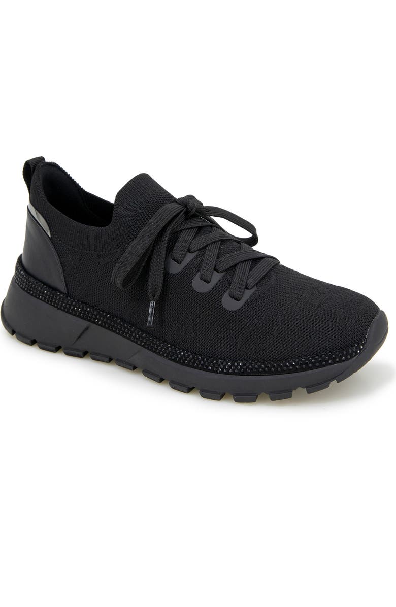Kenneth Cole Reaction Kuest Sneaker, Main, color, Black Knit