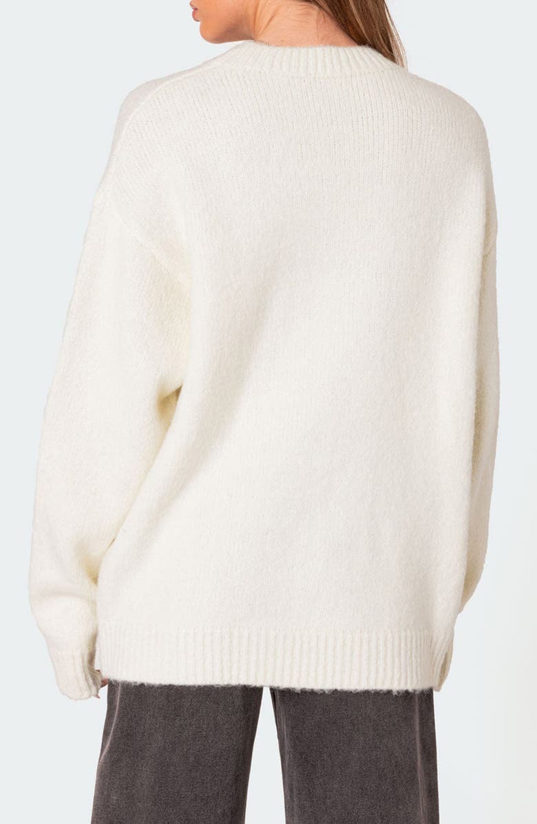 EDIKTED Magic 8 Oversize Sweater, Alternate, color, Cream