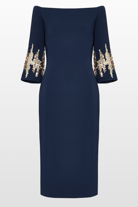 Aster Sequin-Embellished Midi Dress