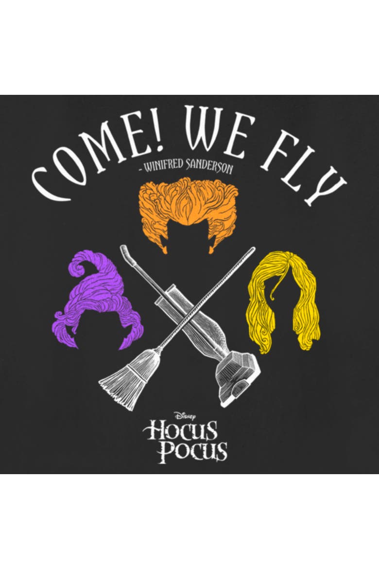 Women's Hocus Pocus Come We Fly T-Shirt, Alternate, color, Black