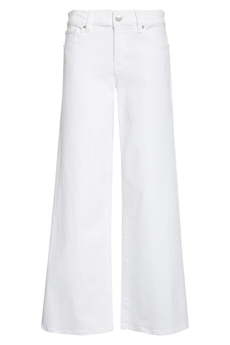 Le Slim Palazzo Jeans, Alternate, color, WHITE