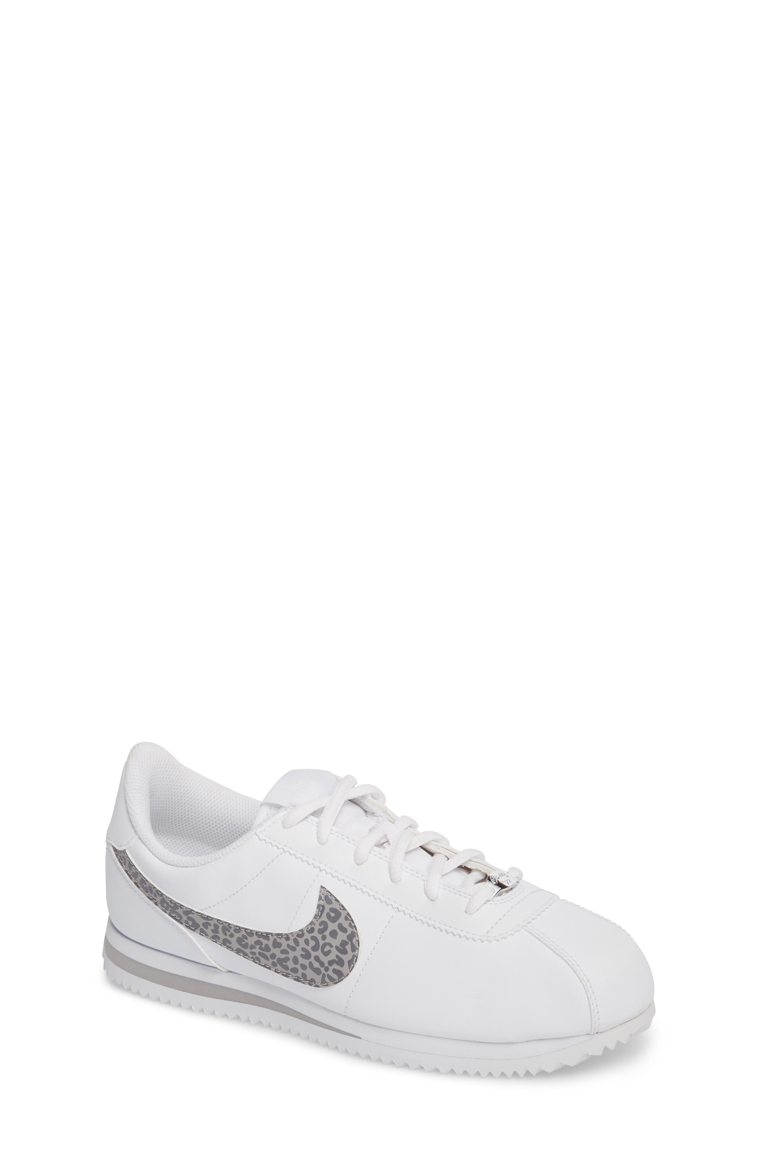 Cortez Basic SL Sneaker, Main, color, WHITE/ GREY/ GUNSMOKE