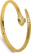 SAACHI Serpent Sparkle Hinged Cuff Bracelet