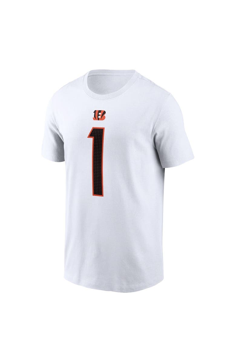 Nike Men's Nike Ja'Marr Chase  White Cincinnati Bengals  Player Name & Number T-Shirt, Alternate, color, White
