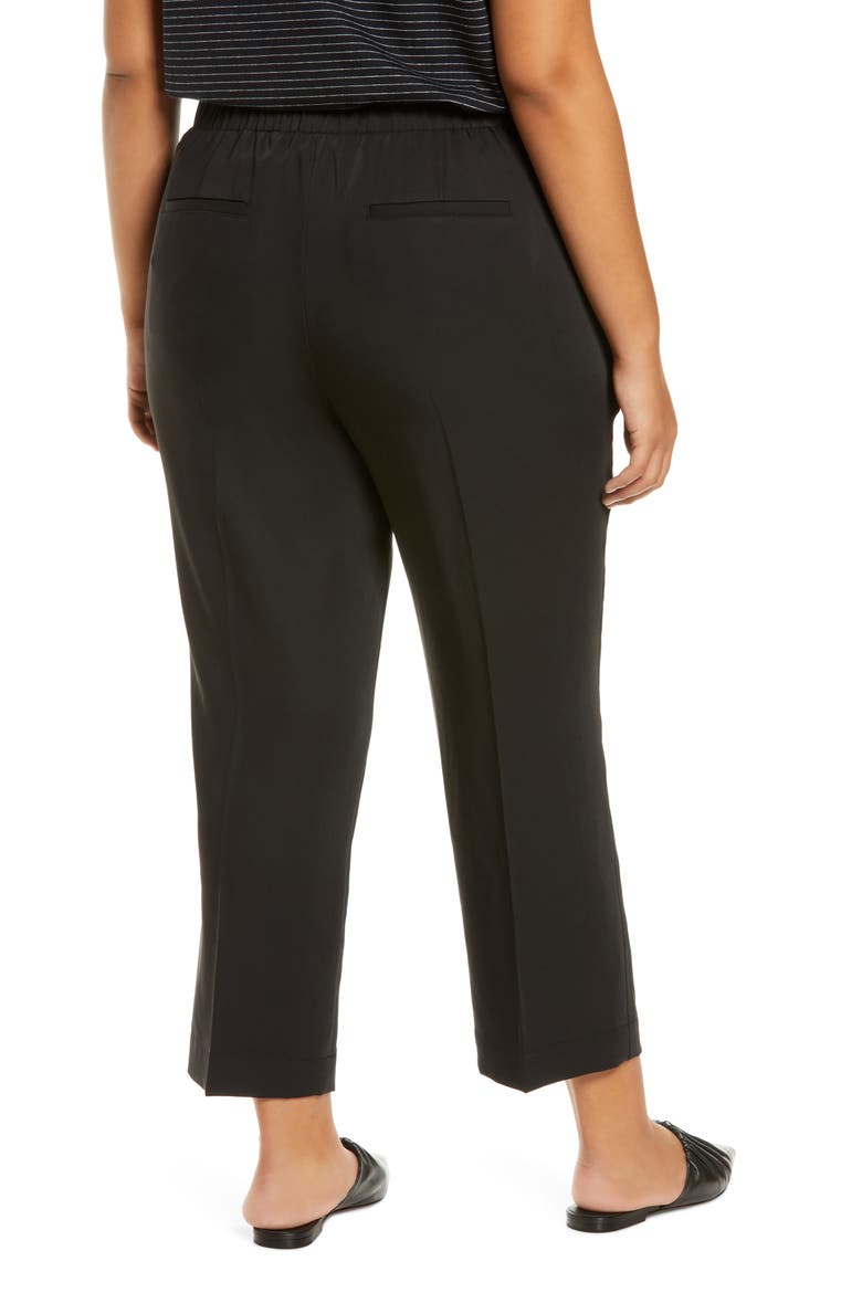 Tapered Pull-On Pants, Alternate, color, BLACK