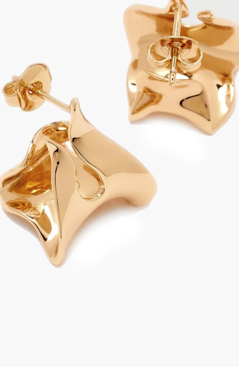 YOJ Claw Double Hoop Earrings in Gold, Alternate, color, Gold