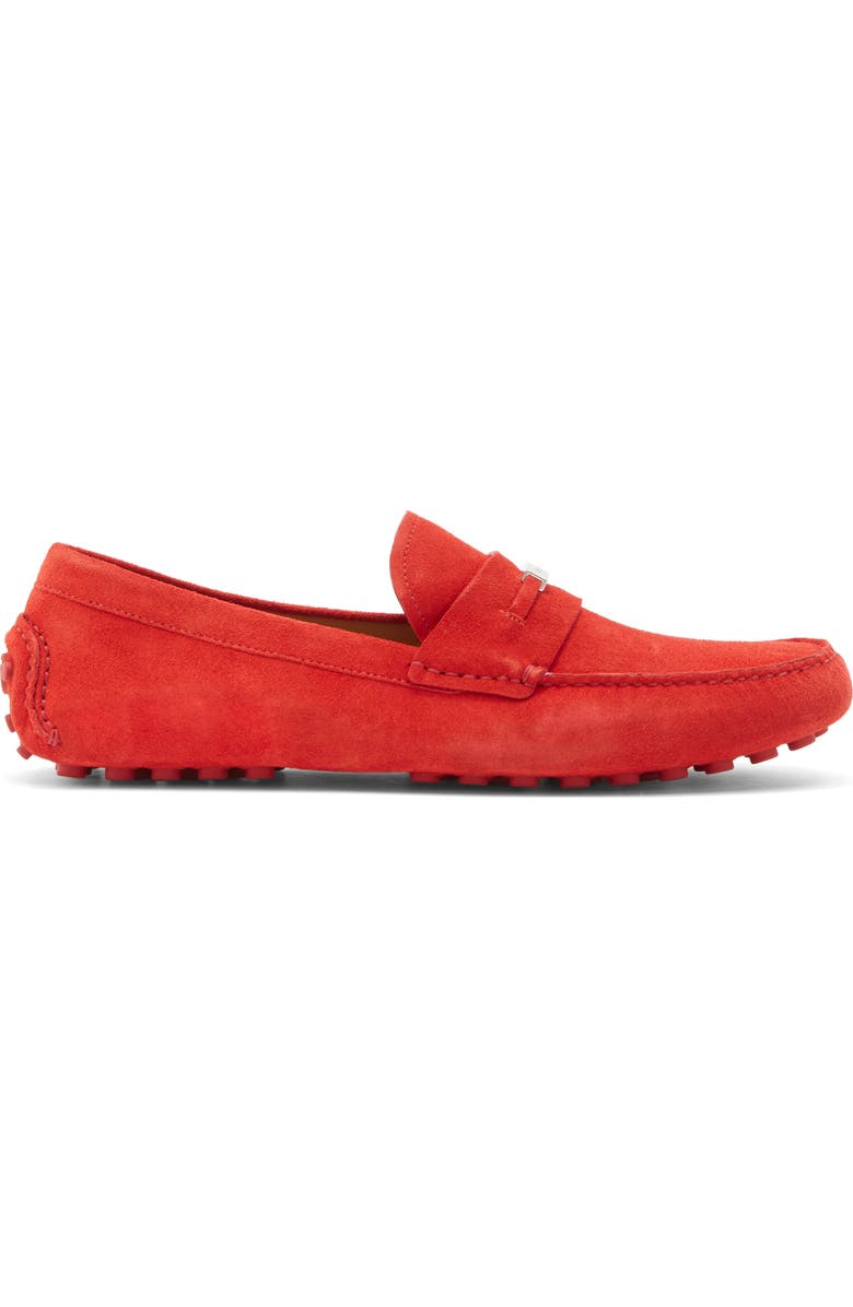 FERRAGAMO Suede Loafer, Alternate, color, Red