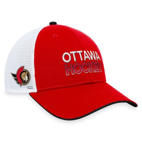 Men's Fanatics Branded  Red Ottawa Senators Authentic Pro Rink Trucker Adjustable Hat