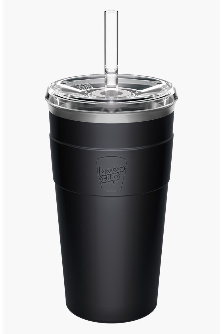 Cold Cup Thermal with Coffee Straw, Main, color, Black