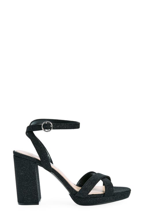 Nina Sheila Ankle Strap Platform Sandal In Black Fantasy Net