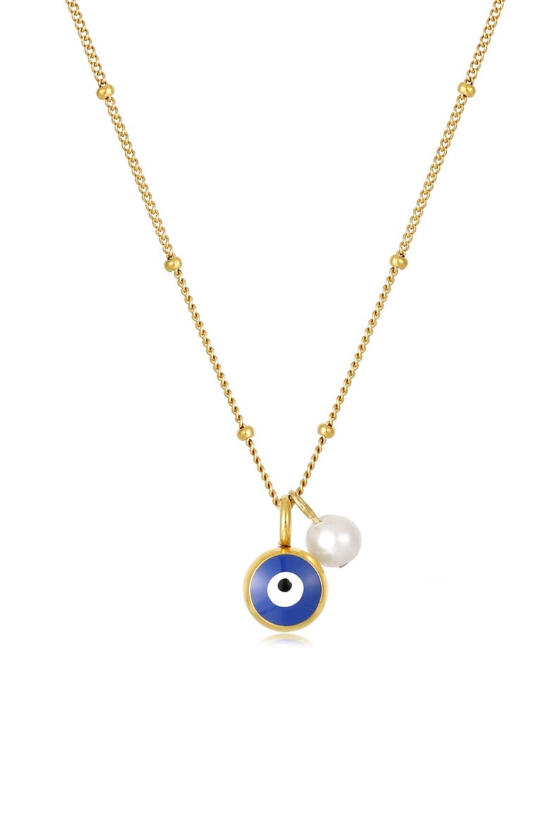 Evil Eye Necklace, Main, color, Gold