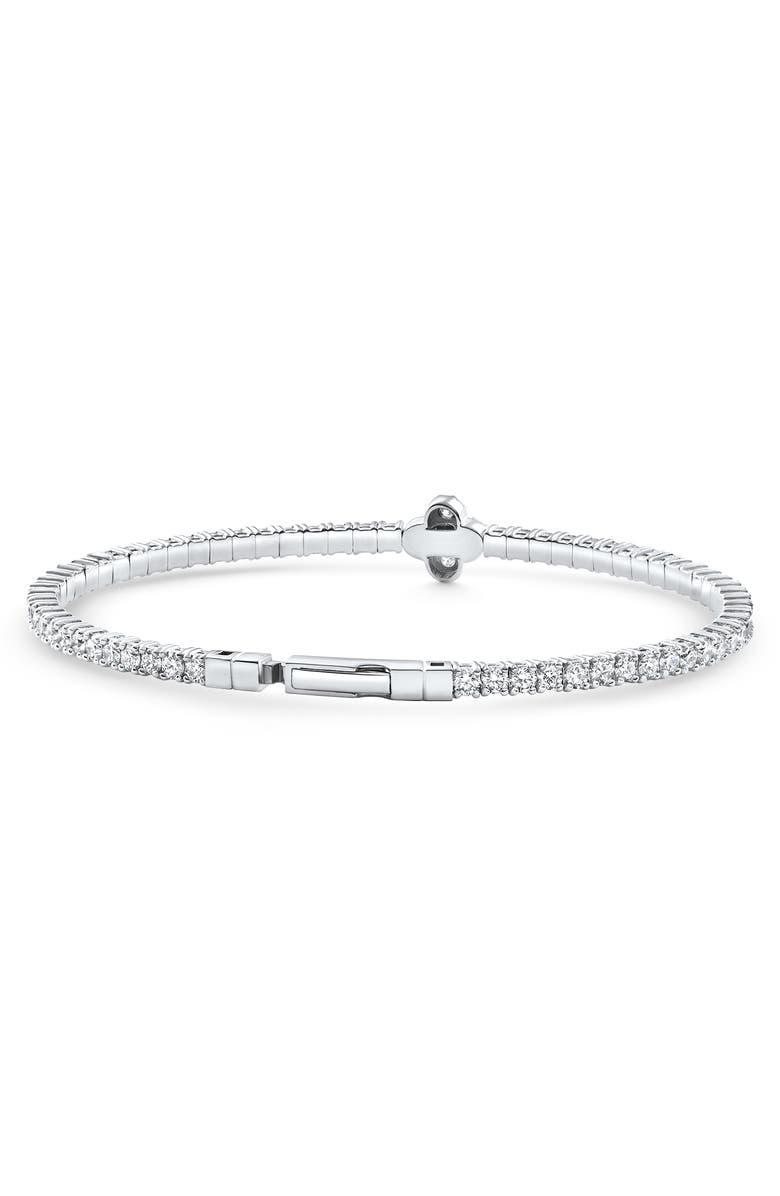 Bliss Diamond 3.70Ct Diamond Flexible Tennis Bangle Bracelet 14k Gold Lab Grown, Alternate, color, 14K White Gold